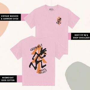 ‼️RARE‼️🎸GRAMICCI × PARKS PROJECT🎸🔥NWT🔥Collab LOCKUP Graphic Tee—S